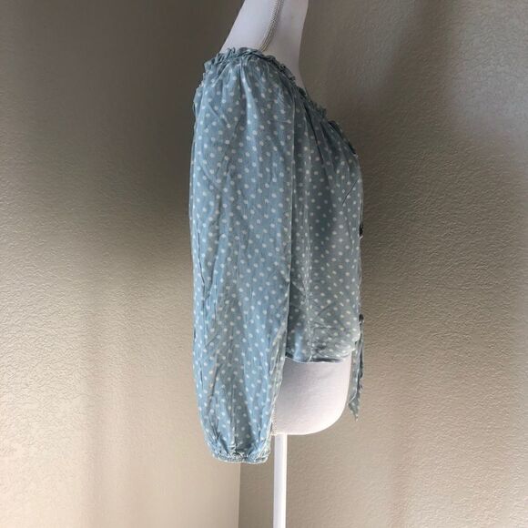 Off shoulder polka dot blouse - Picture 3 of 6